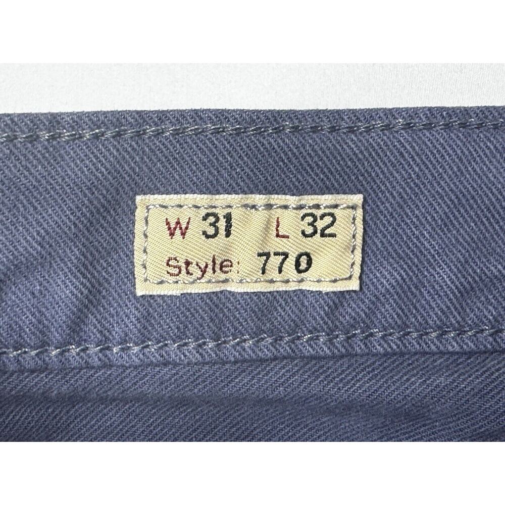 J. Crew Men's Purple Blue Style 770 Tapered Leg Denim Jeans - Size 31x31* - Picture 6 of 7